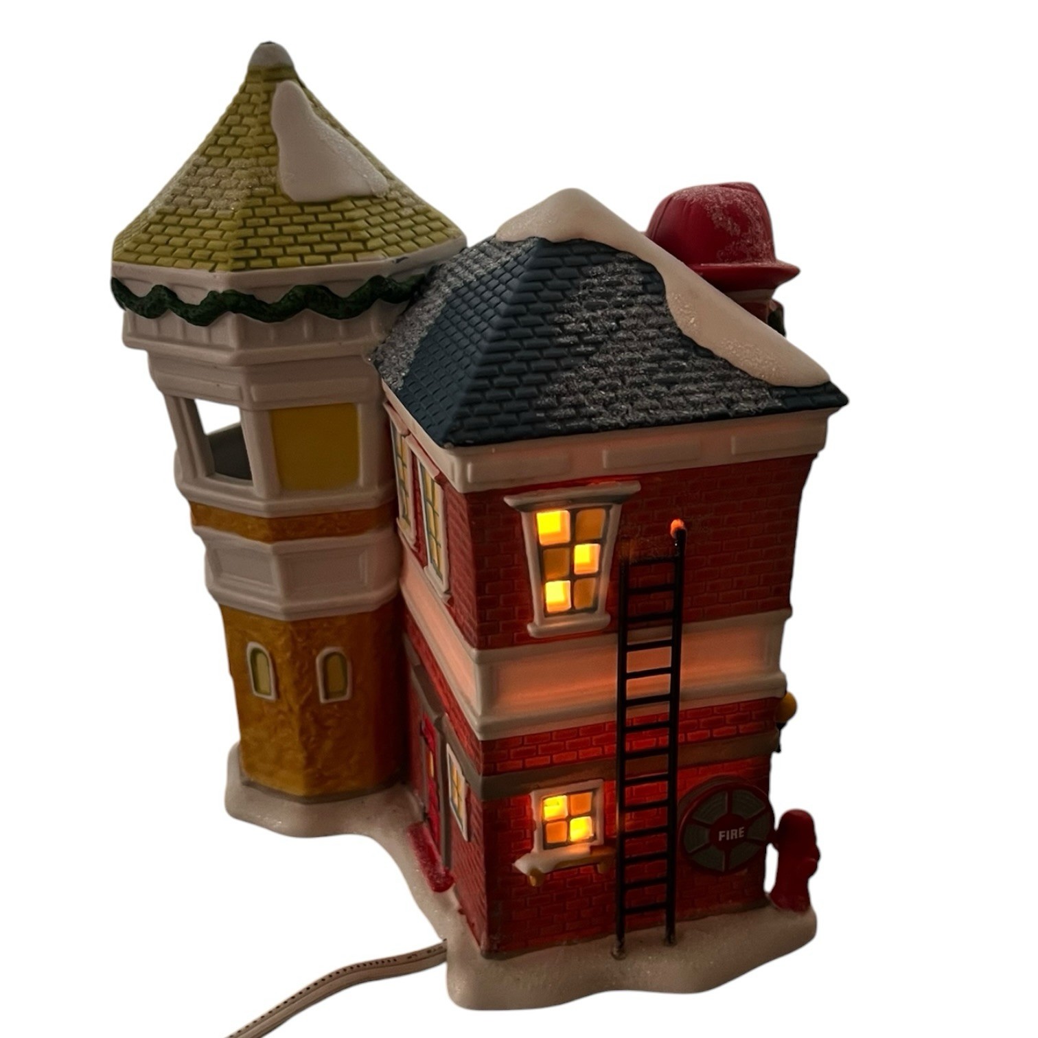 2011 Disney Department 56 Mickey’s Merry Christmas Village Donald’s Fire Station