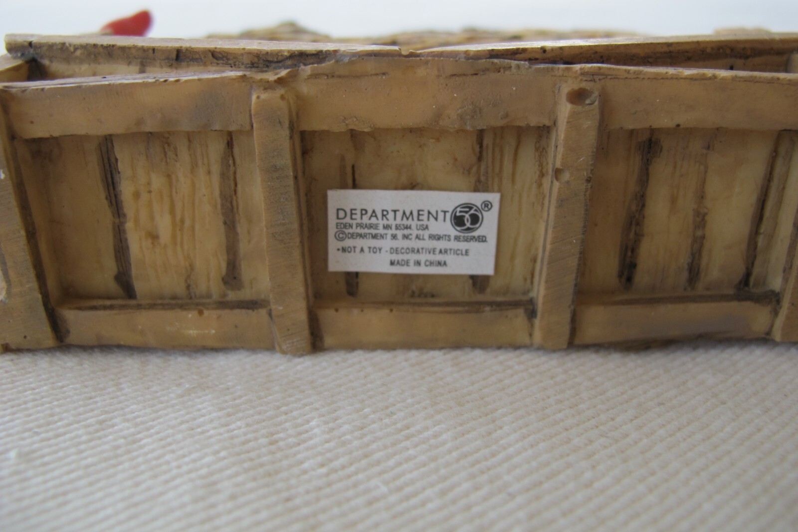 Department 56 Wood Stack w Cardinal Bird, EC