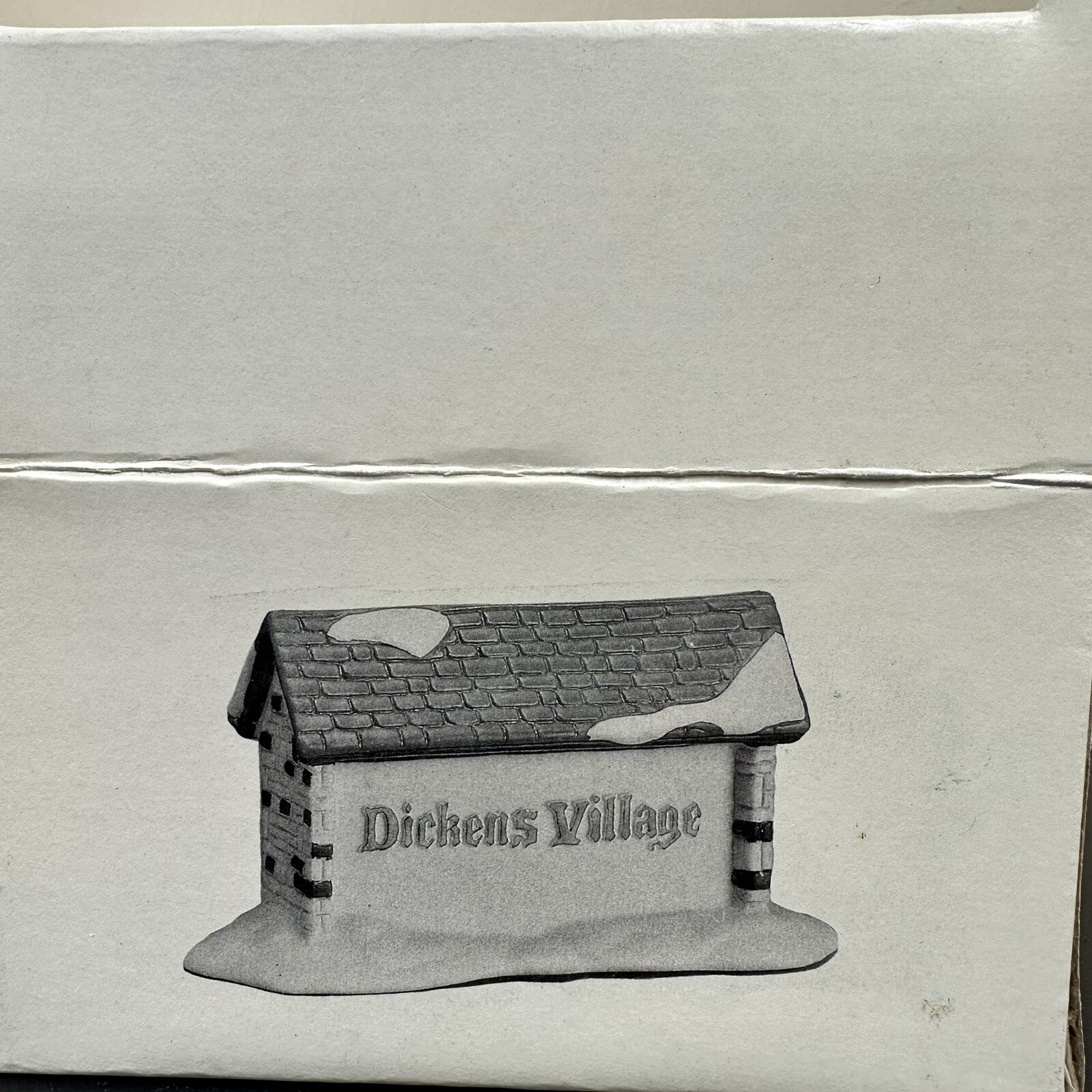 Department 56 Dickens Village Entrance Sign #6569-2 Ceramic With Box