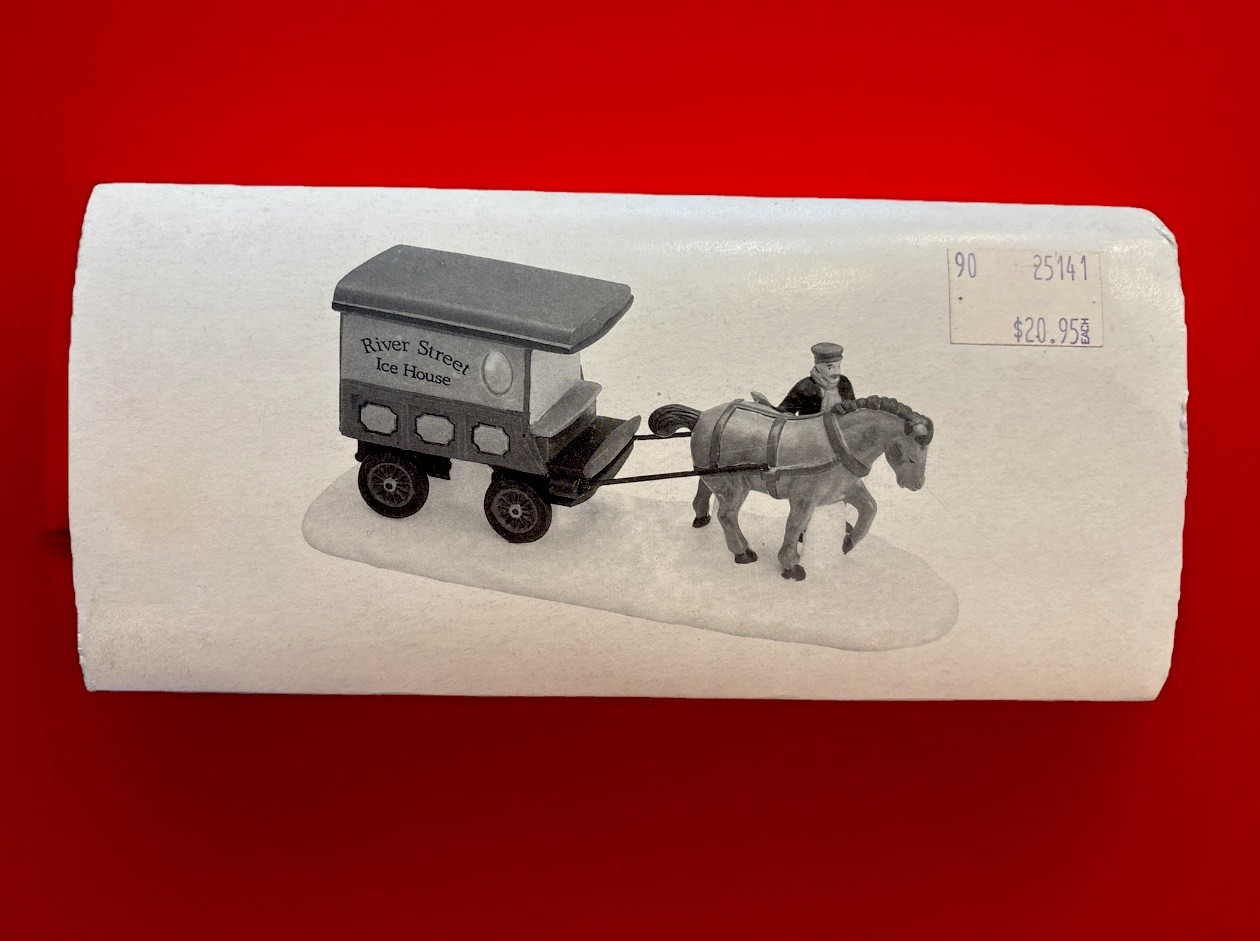 Dept 56 Heritage Village Accessory “River Street Ice House Cart” #5959-5 Boxed