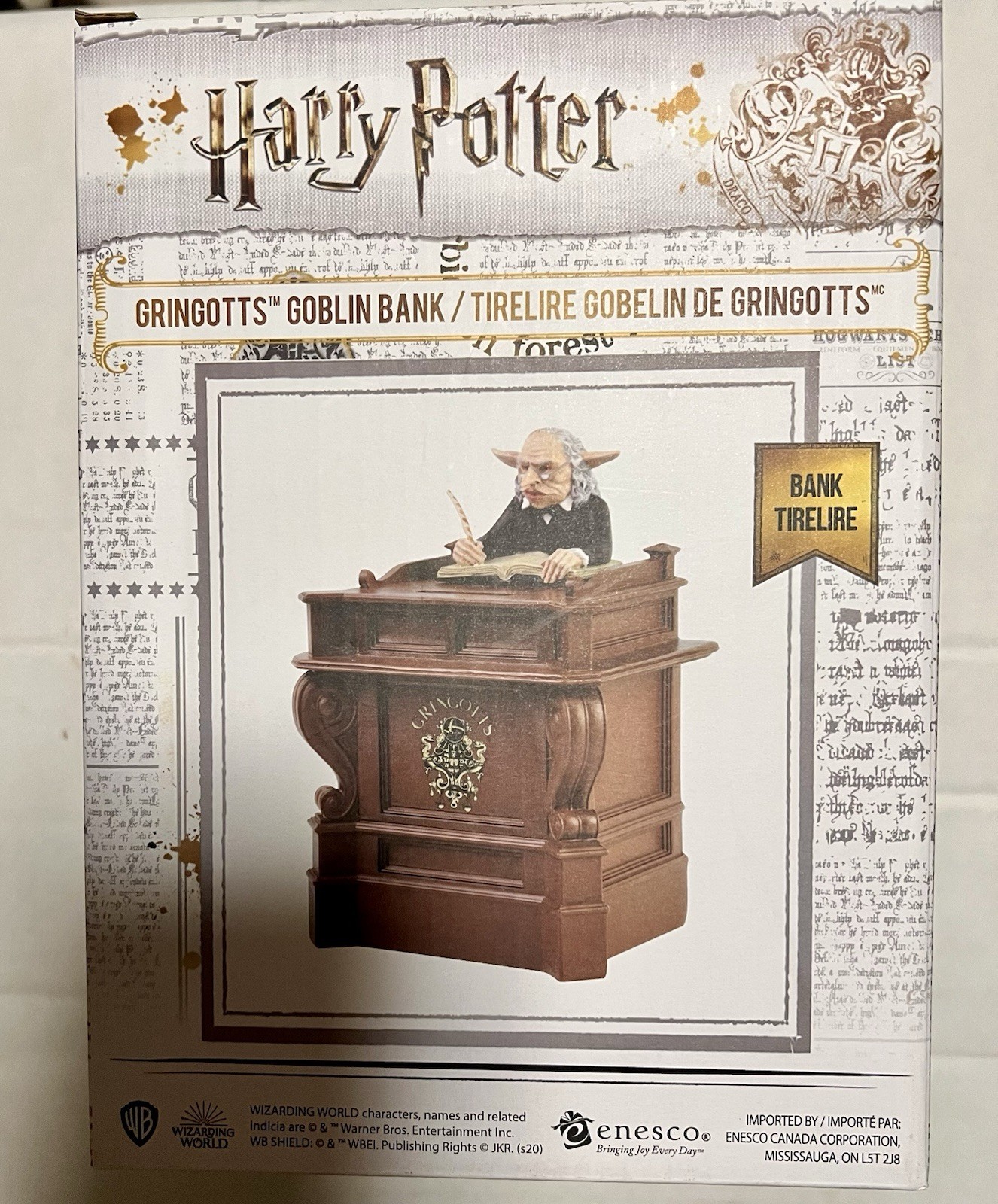 The Wizarding World of Harry Potter Gringotts Goblin Coin Bank (New In Box)