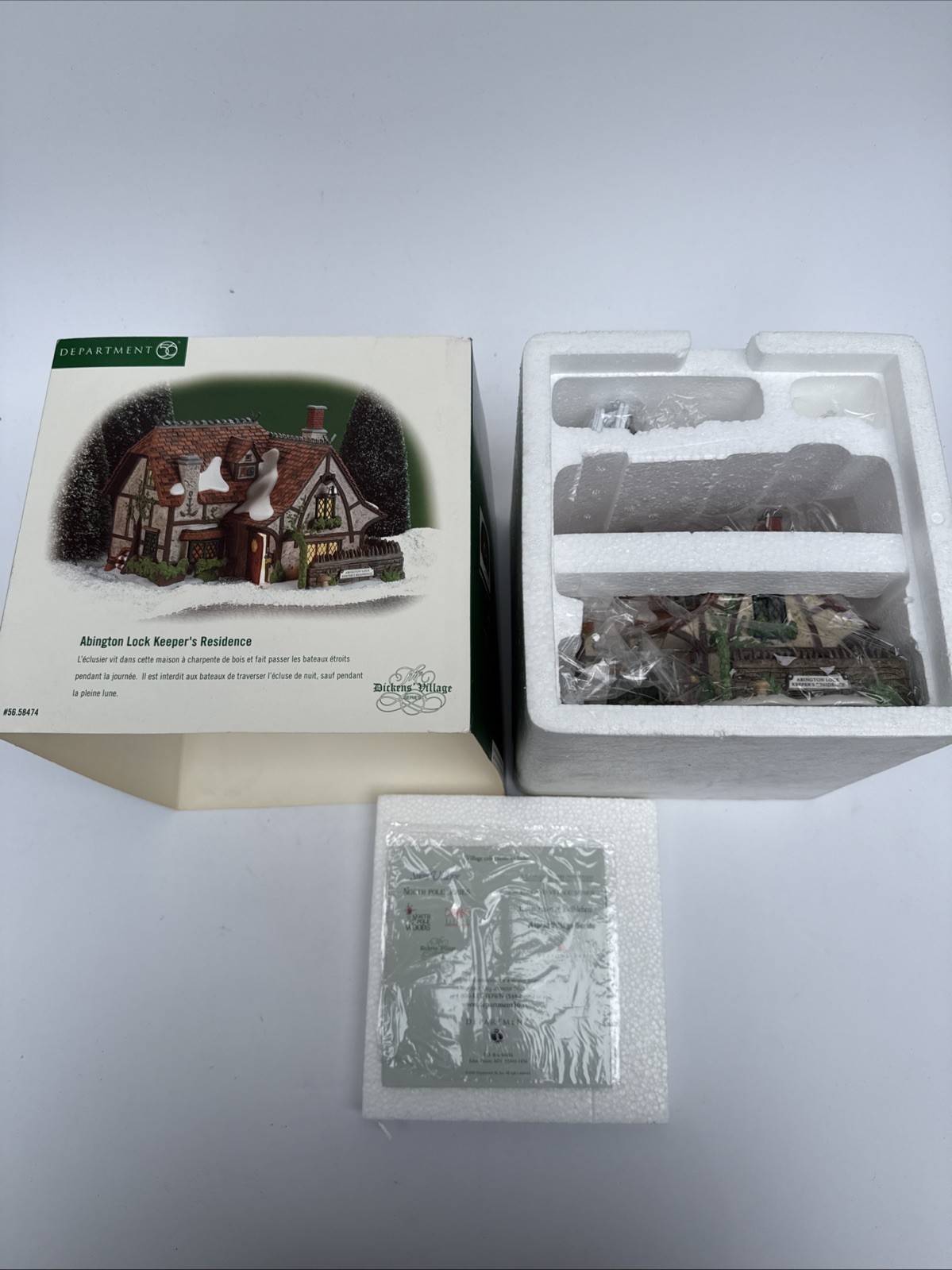 Dept. 56 Christmas Dickens Village Abington Lock Keeper’s Residence 58474