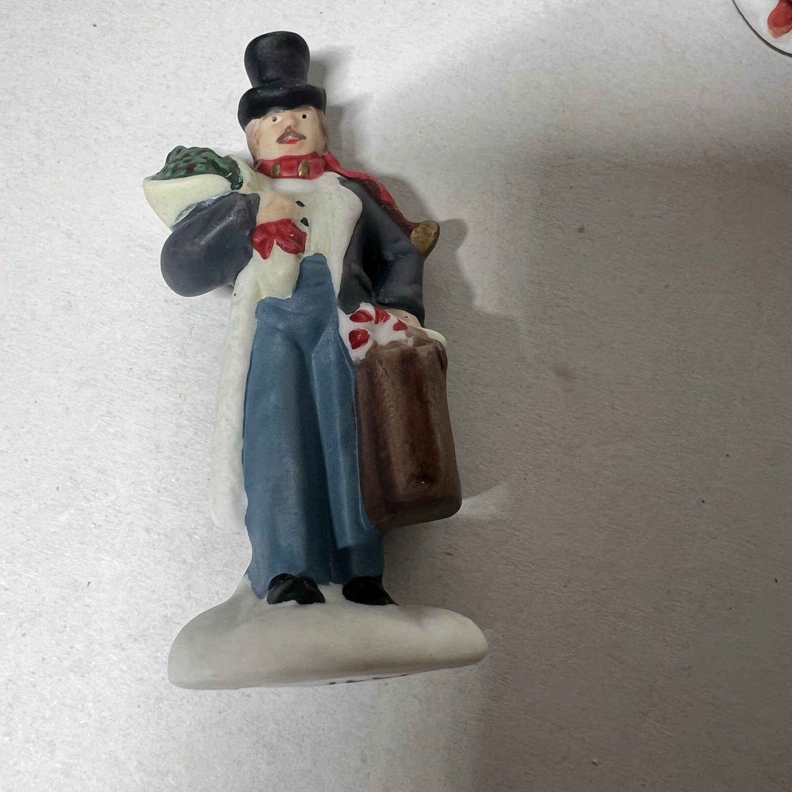 Vintage 1991 1993 Hand Painted Christmas Village Figurine Lot Taiwan Carriage 7