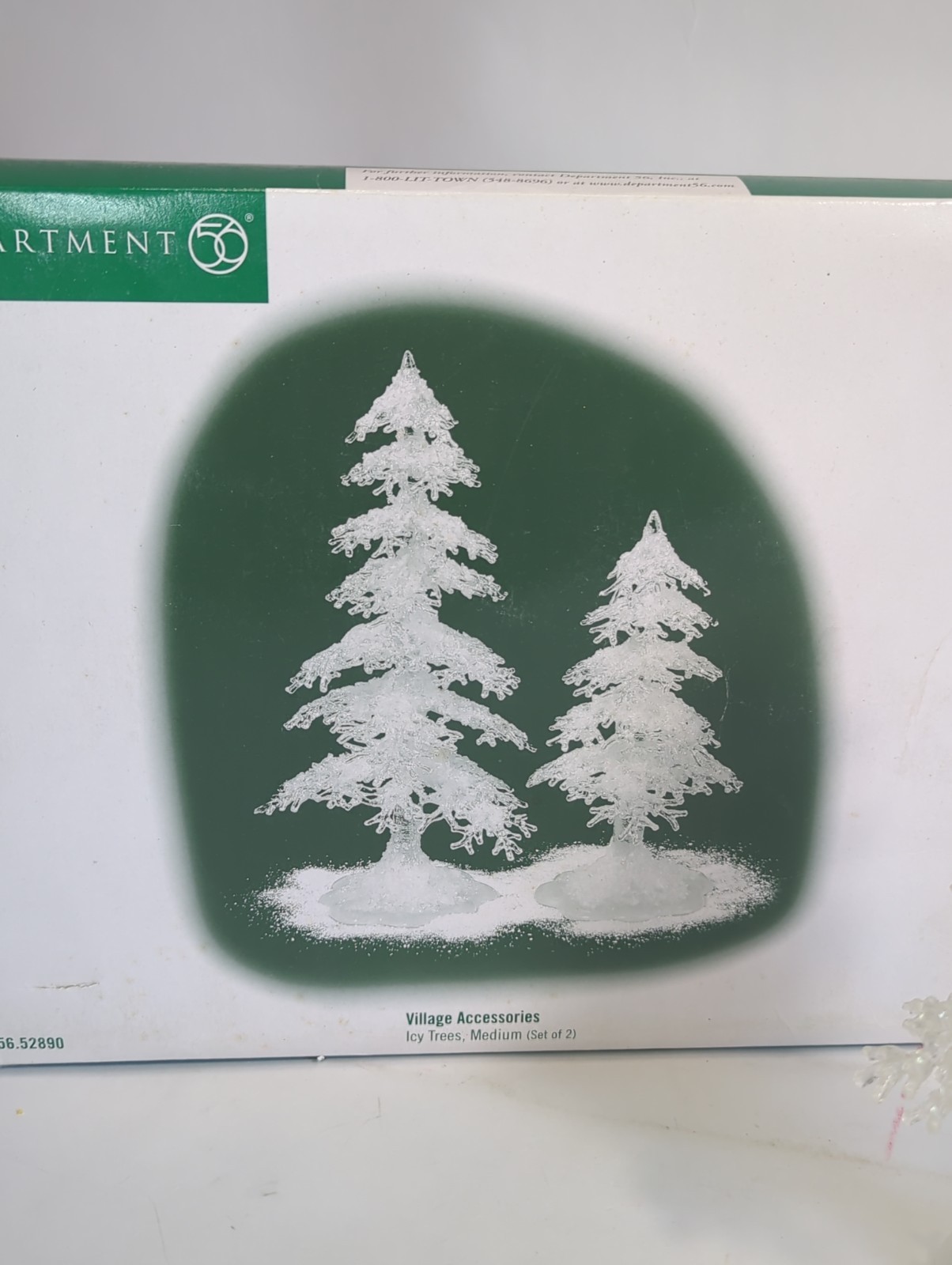 Dept 56 Village Accessories – Icy Trees, Medium – Set of 2 M1