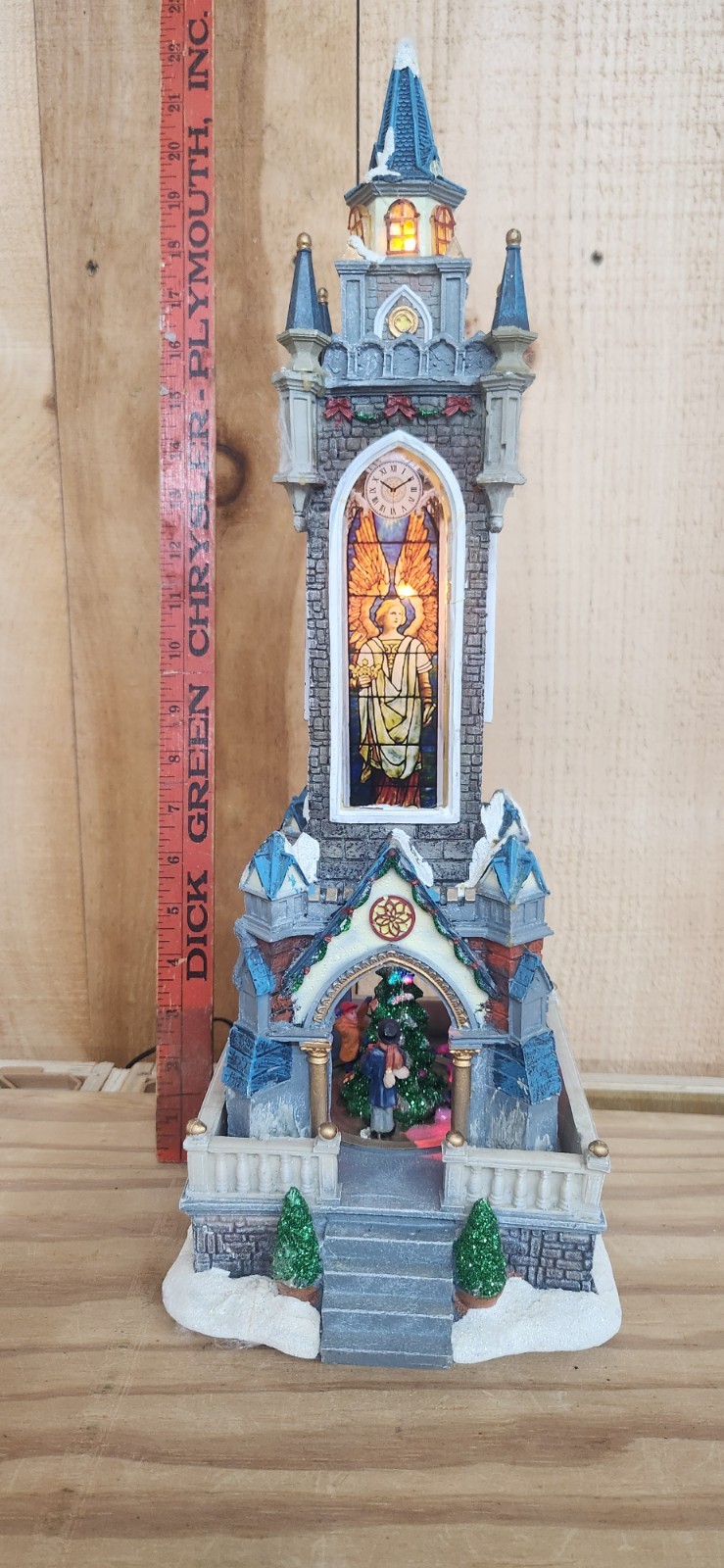 Christmas Small Village Decorations Church, Quilt Shop, Train Set, And A House