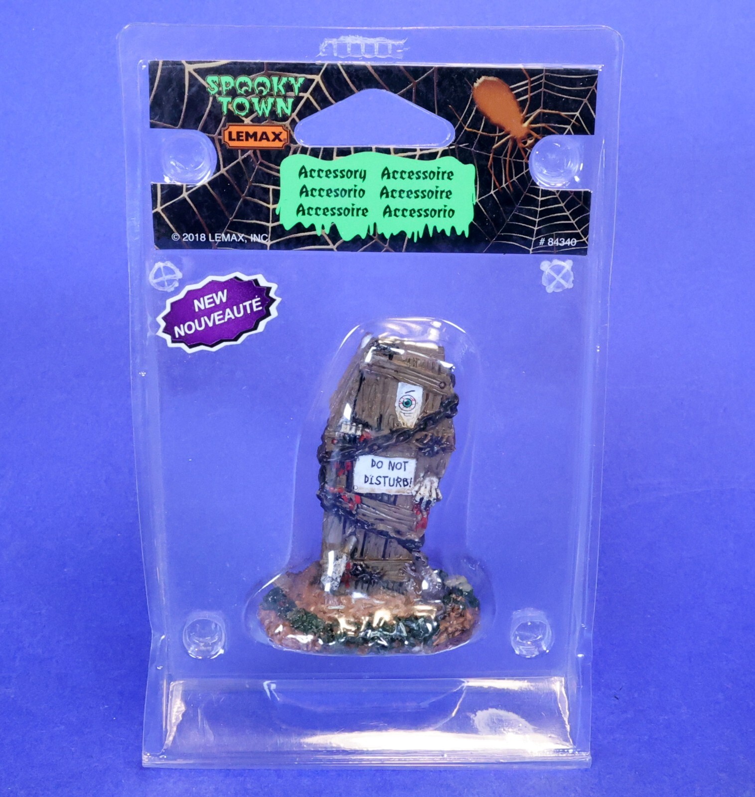 DO NOT DISTURB Standing Coffin – Retired Lemax Spooky Town Figurine Display