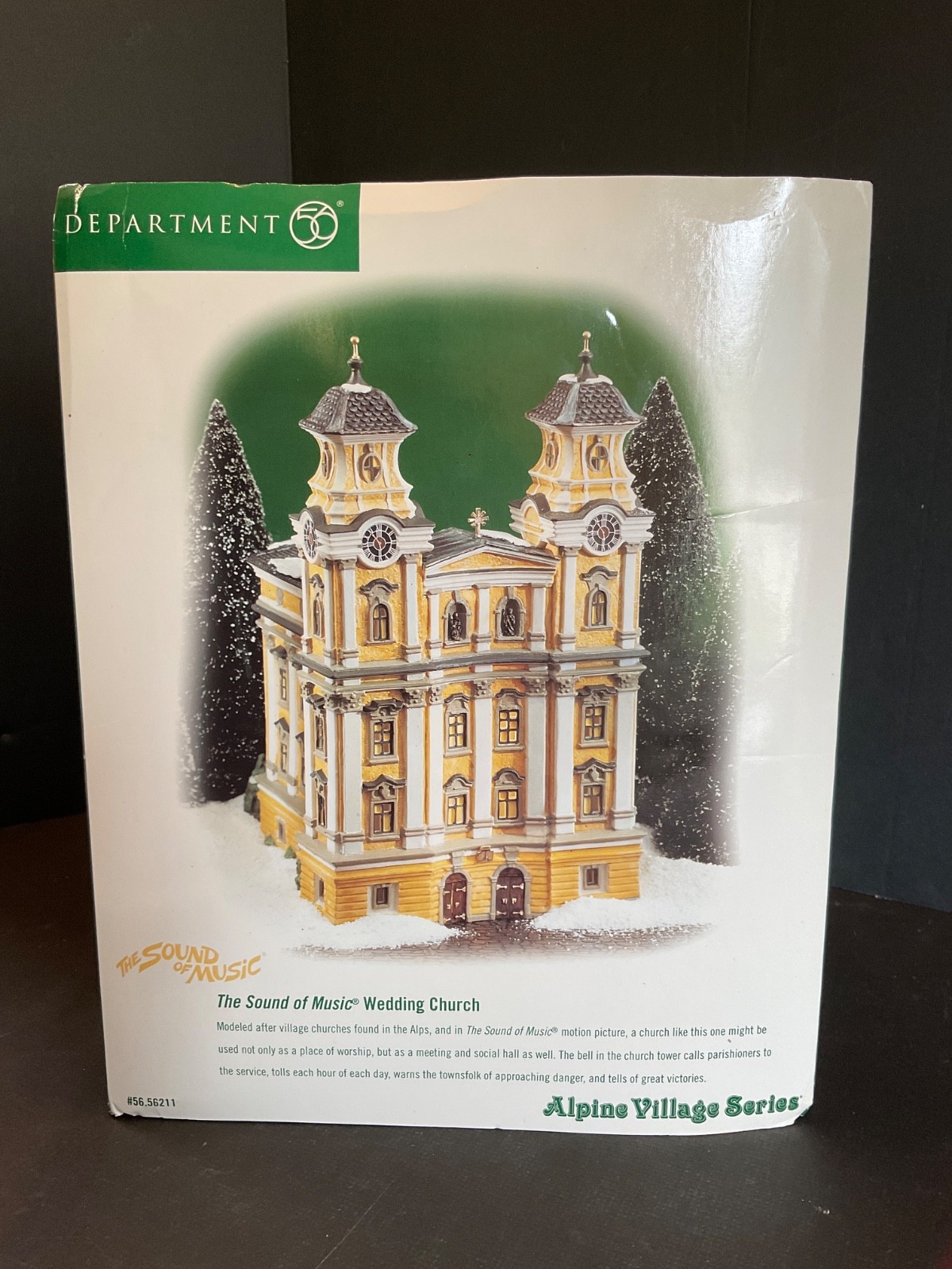 Dept 56 Alpine Village “Wedding Church” The Sound of Music Lighted Boxed