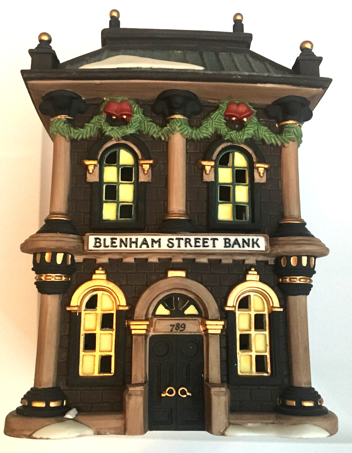 DEPT 56 Dickens Village Blenham Street Bank 58330 HandPainted Porcelain Ret 1998