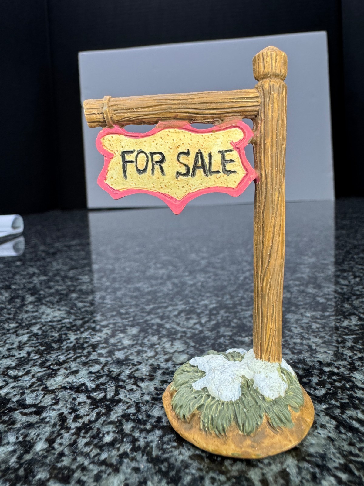 Lefton Colonial Village 01390 For Sale Sign New Old Stock Box 17