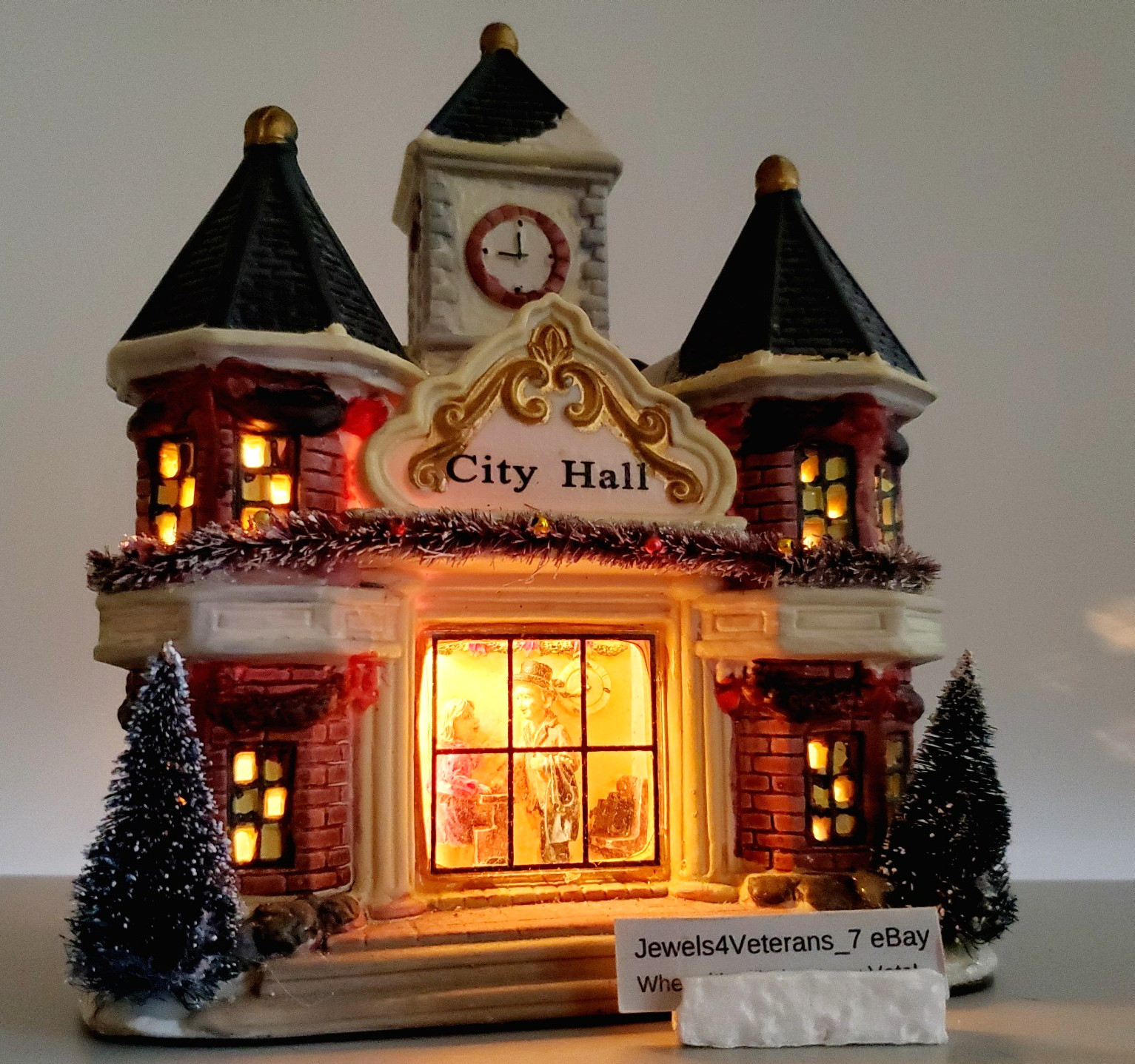 Victoria Falls City Hall Collector Series III Porcelain Light cord included 💖