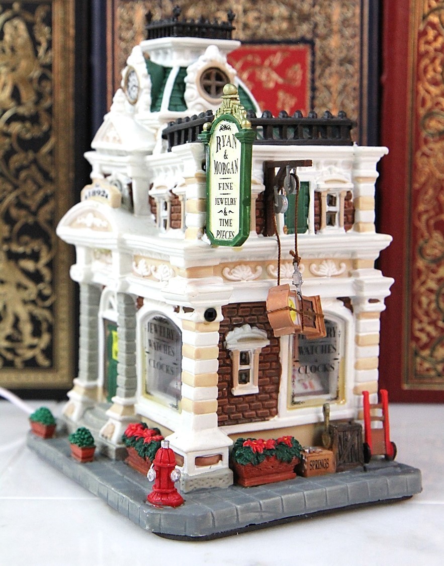 LEMAX RYAN & MORGAN JEWELRY & CLOCKS CADDINGTON VILLAGE CHRISTMAS – LED Lighted