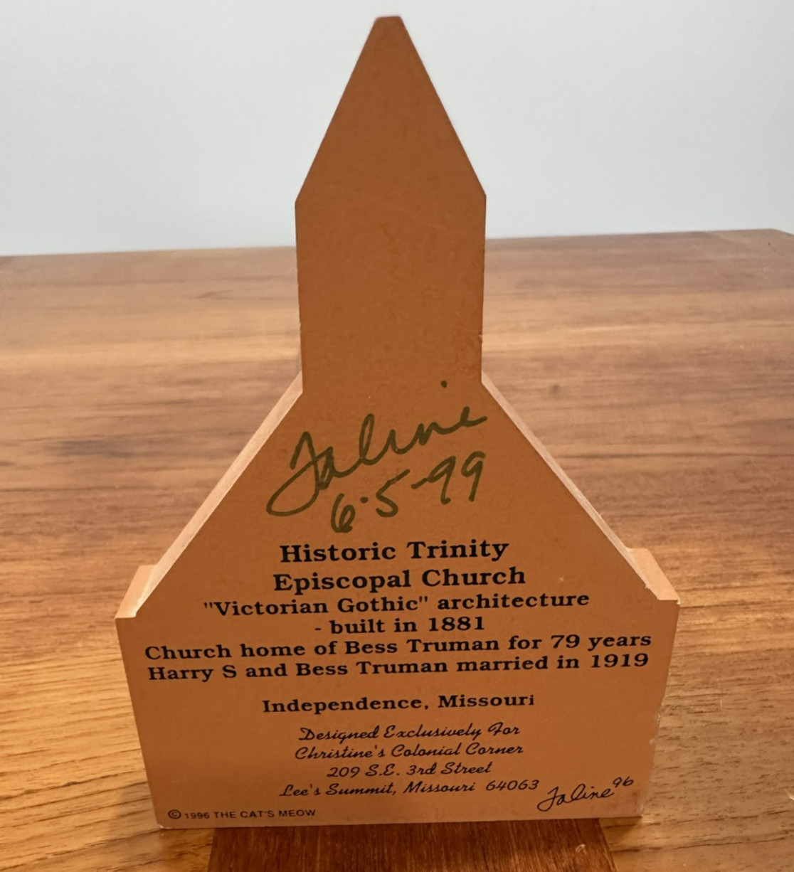 1996 Cat’s Meow Custom RARE Trinity Episcopal Church Independence Missouri