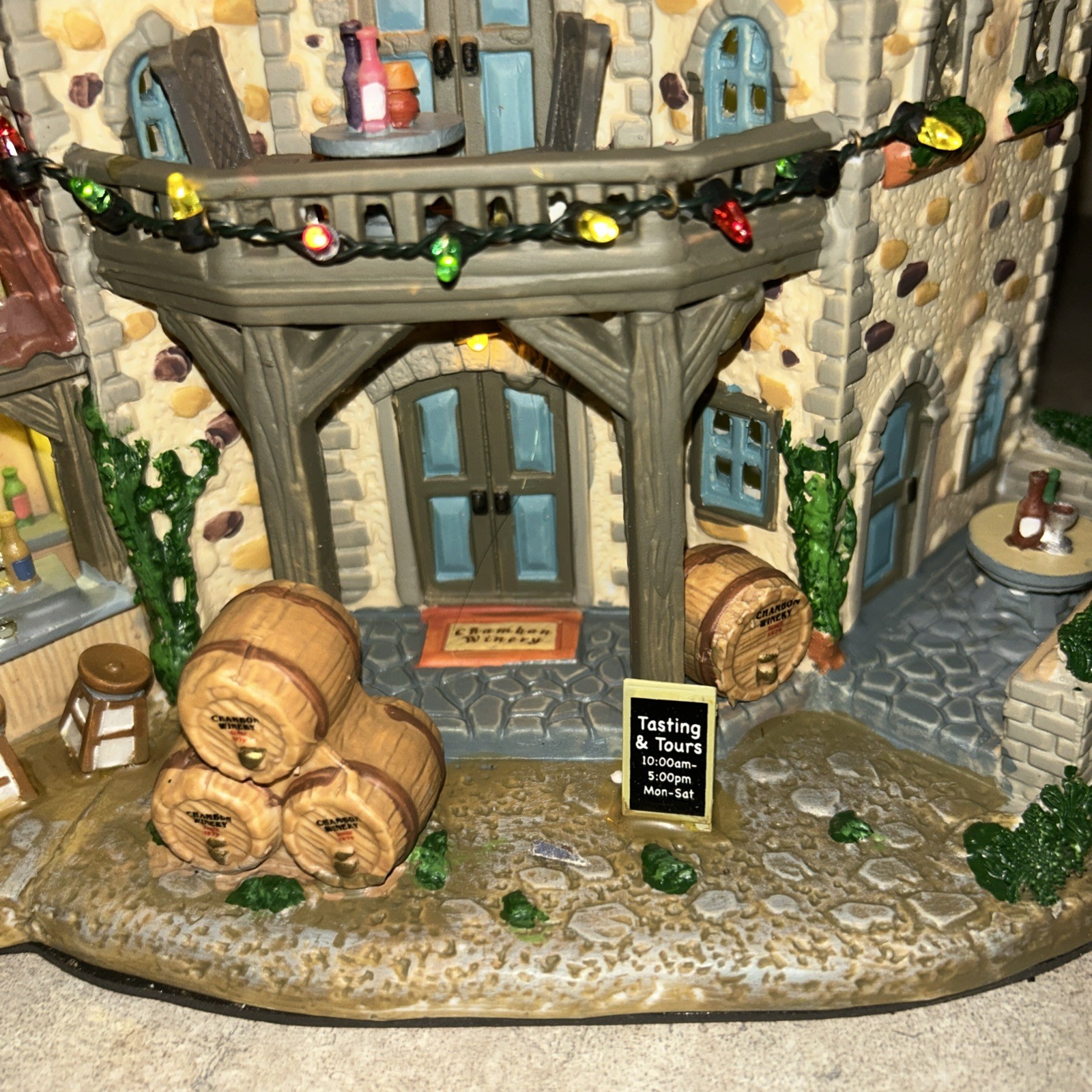 Lemax Chambon Winery Christmas Village Lighted 2009 Carole Towne TESTED WORKING