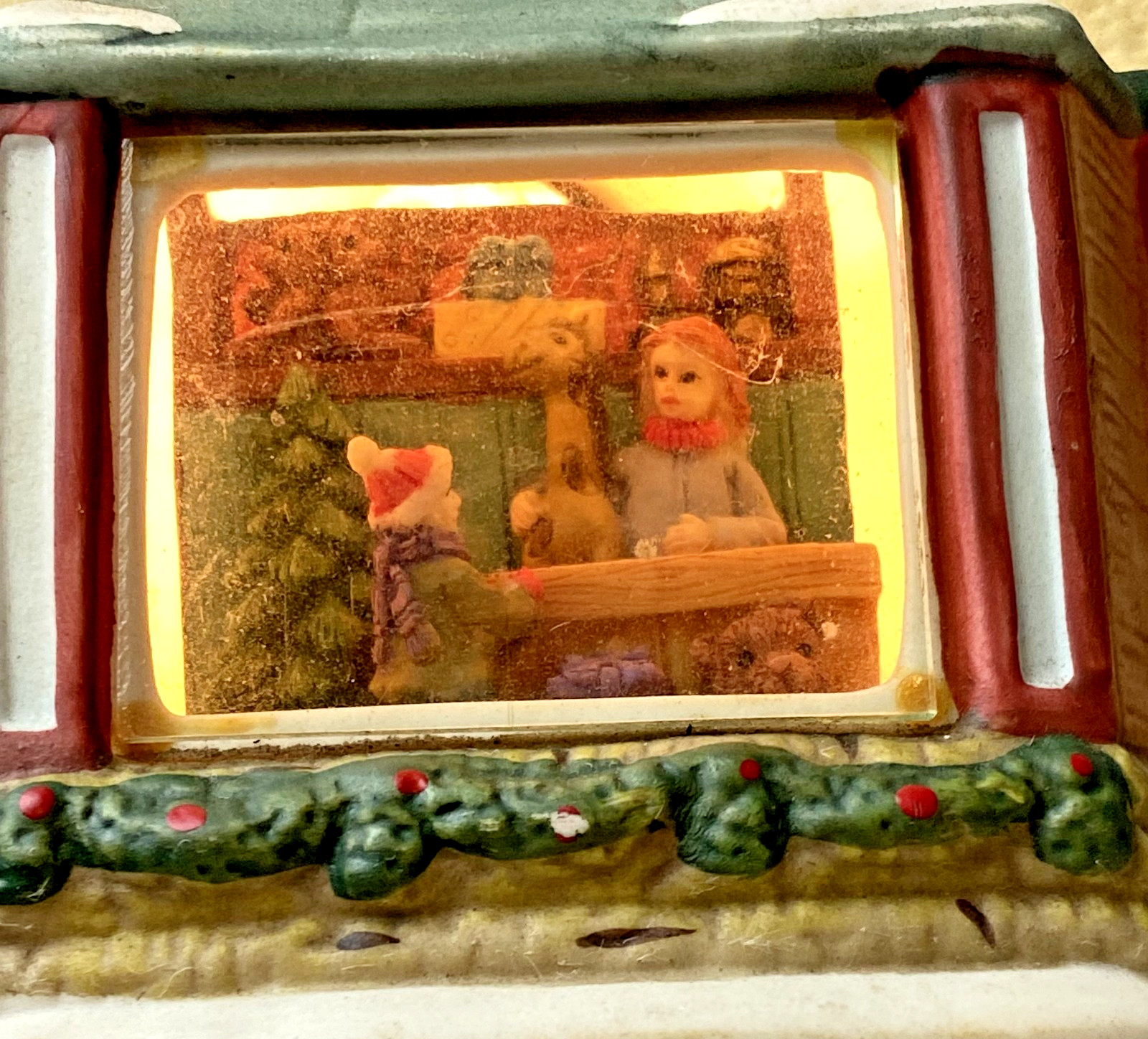 Dollar General Village Store Ceramic Holiday Style Christmas Lighted Retro VTG 2
