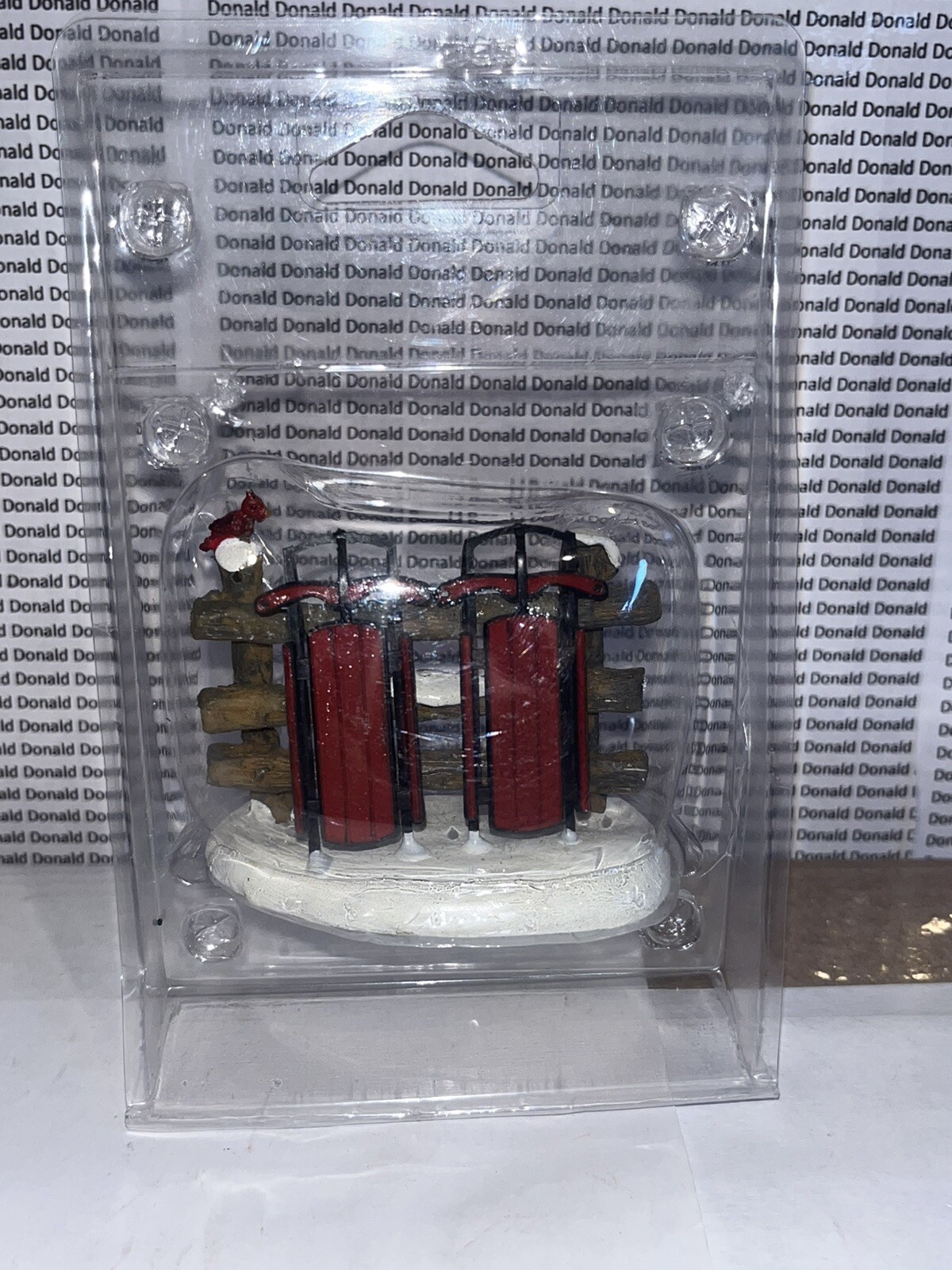 LEMAX VILLAGE RED SLED SET!