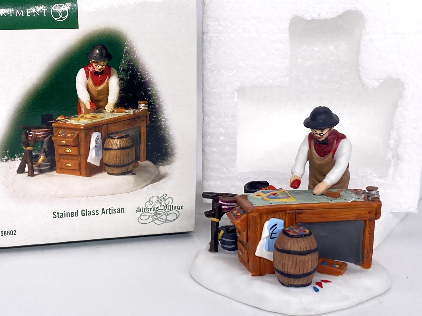 Dept 56 Stained Glass Artisan 58802 5880-2 Retired Dickens Christmas RARE HTF