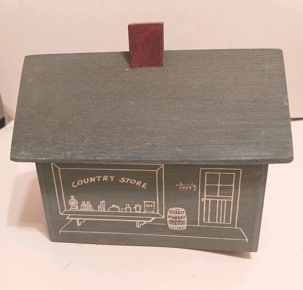 10 Pc Vtg Kittery Graphics Boxville 6″ Little Box Country Village Trinket Boxes