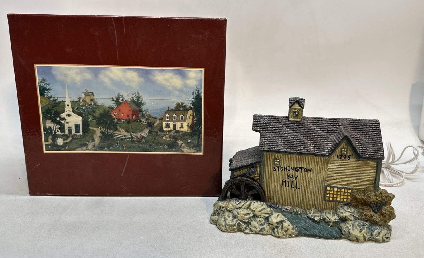 Lang and Wise 1st Edition Village Old Stonington Bay Mill 1996 Lighted 20010202