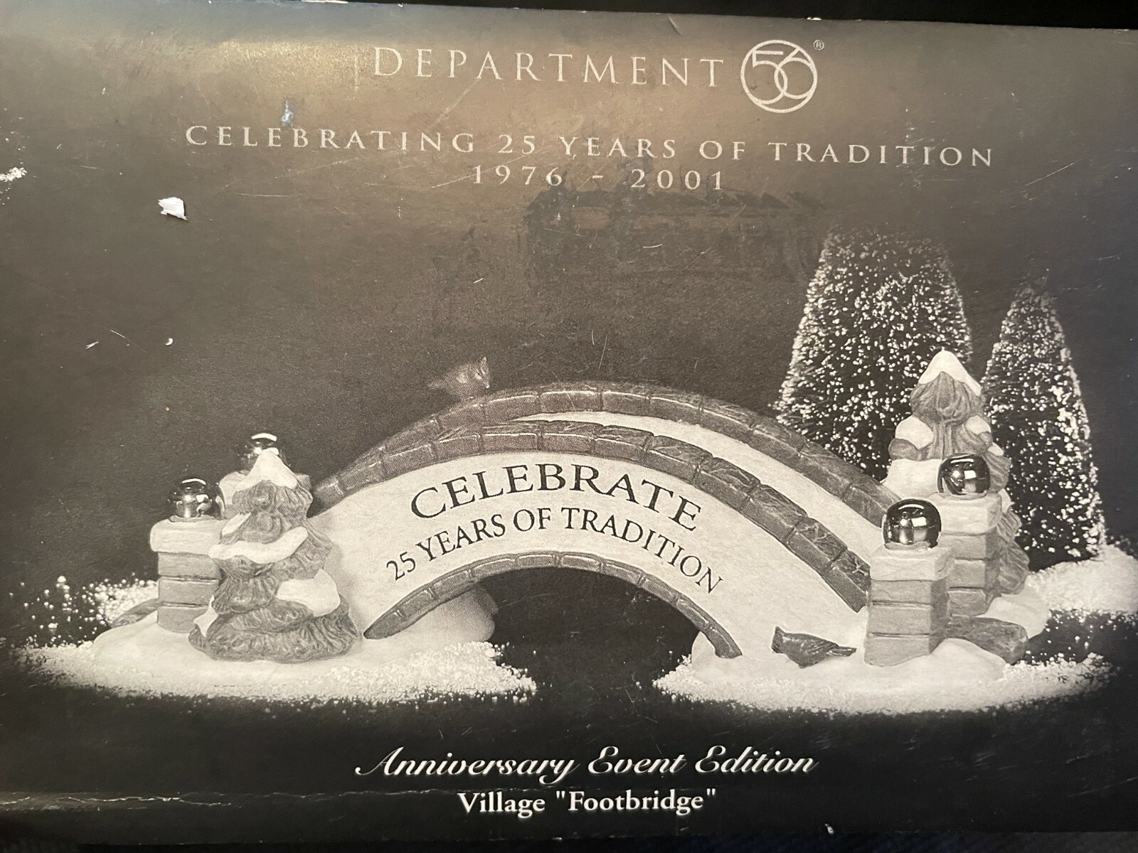 Dept. 56 Village Footbridge 25th Anniversary 2001 Event Edition New #56.52910