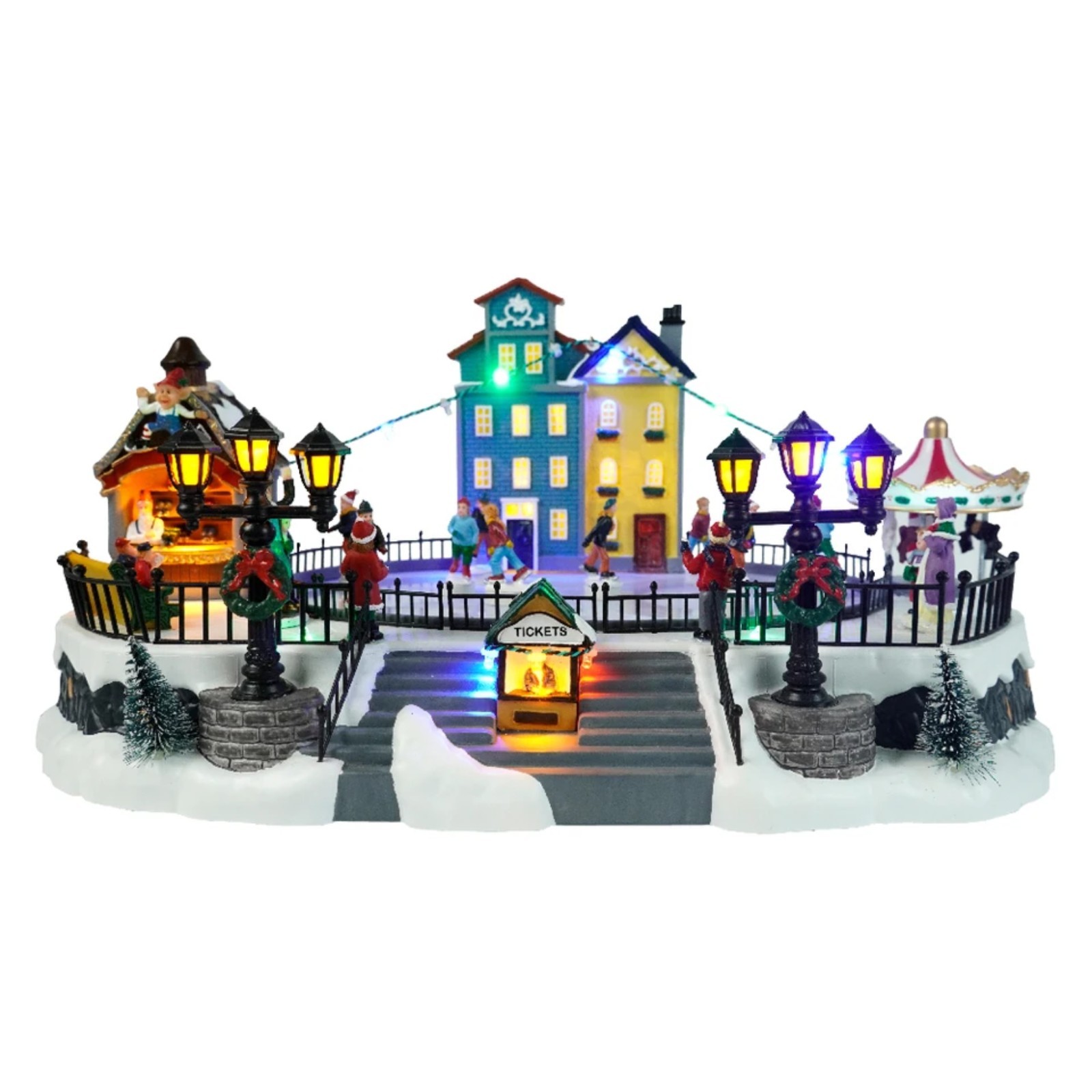 Christmas Village Animated Ice Skating