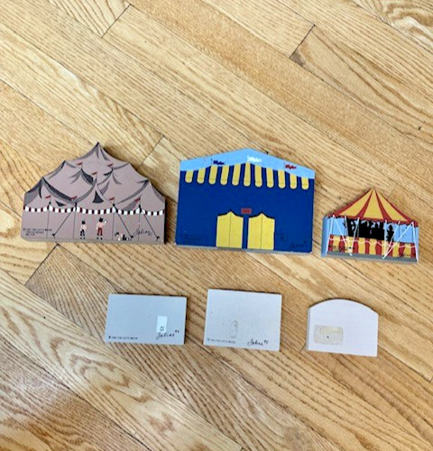VTG The Cat’s Meow Circus/Fair Theme Lot Of 6 Shelf Sitters Big Top, Side Show