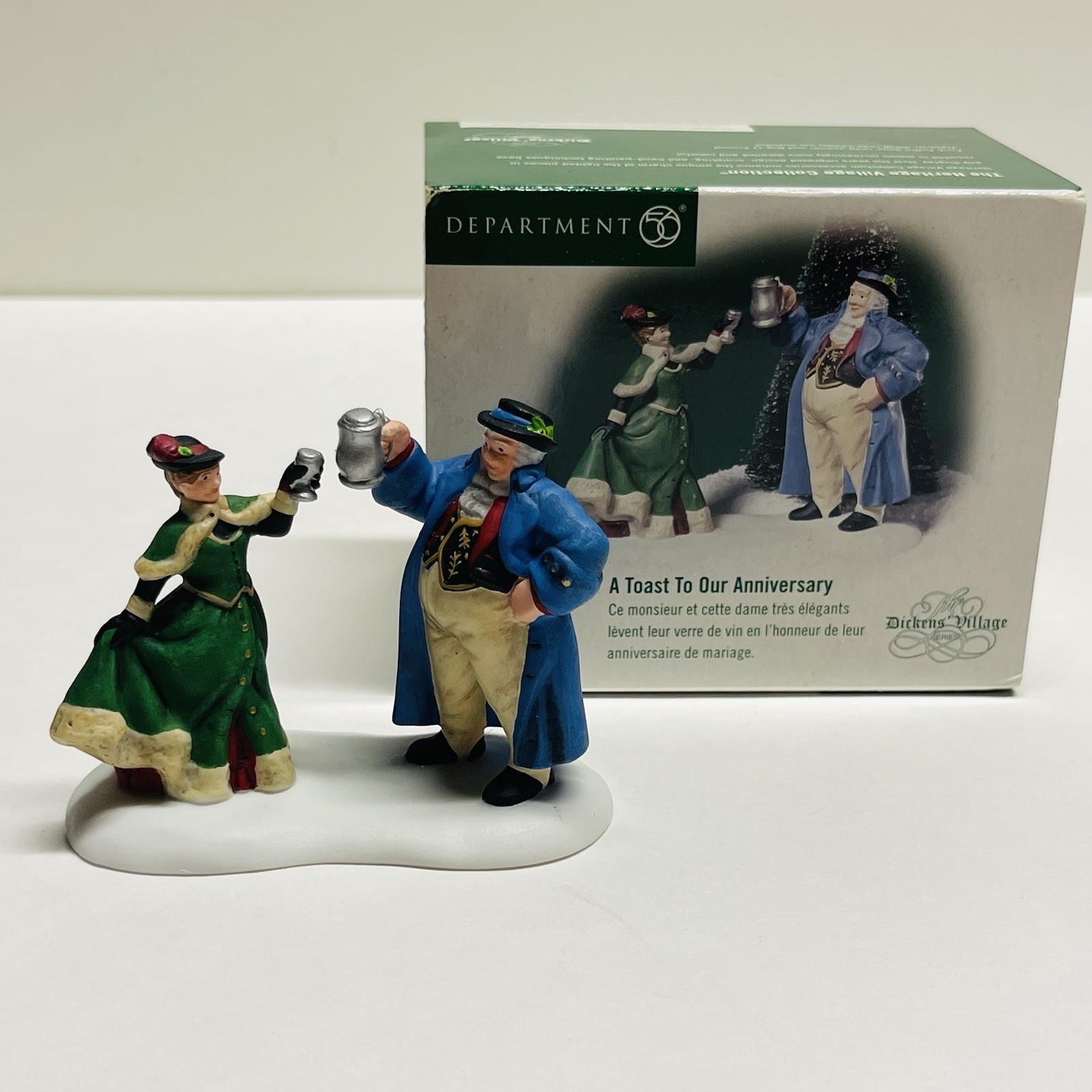 Rare! Department 56 – A Toast To Our Anniversary – Dickens Village Accessory