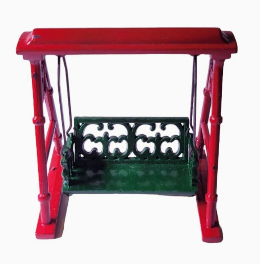 HOLIDAY EXPRESSIONS 1999 CHRISTMAS VILLAGE HOUSE ACCESSORIES – METAL SWING