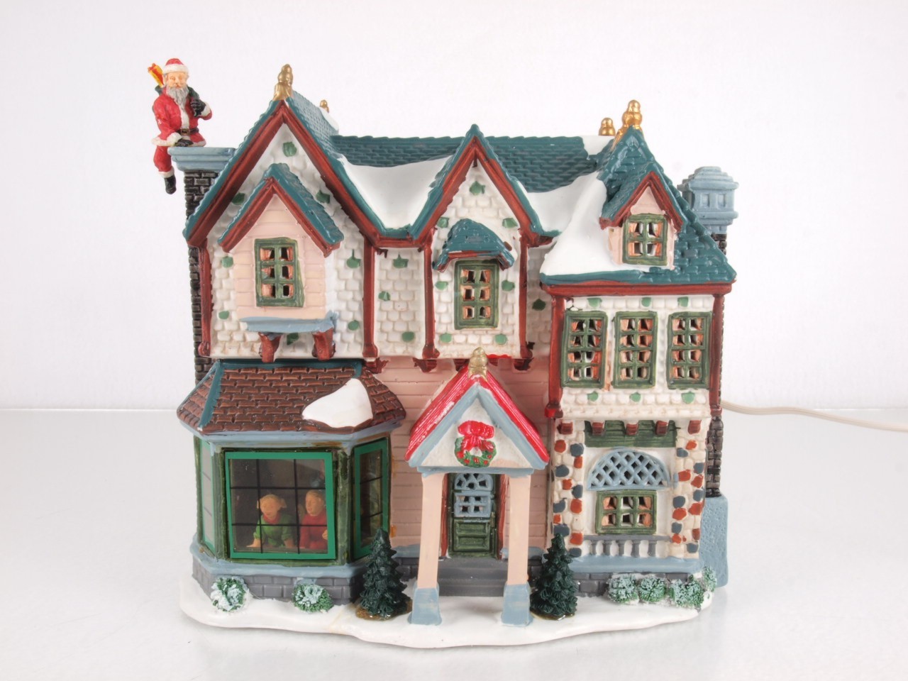 Lemax Caddington Village Lighted Christmas House Waiting For Santa 2000