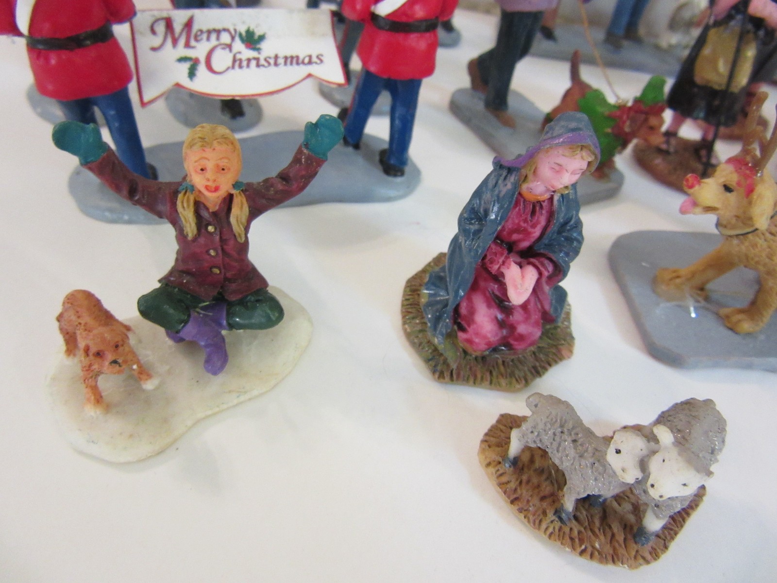 Christmas Village Figures Accessories Decor Lot of 26 Pieces LEMAX Mixed