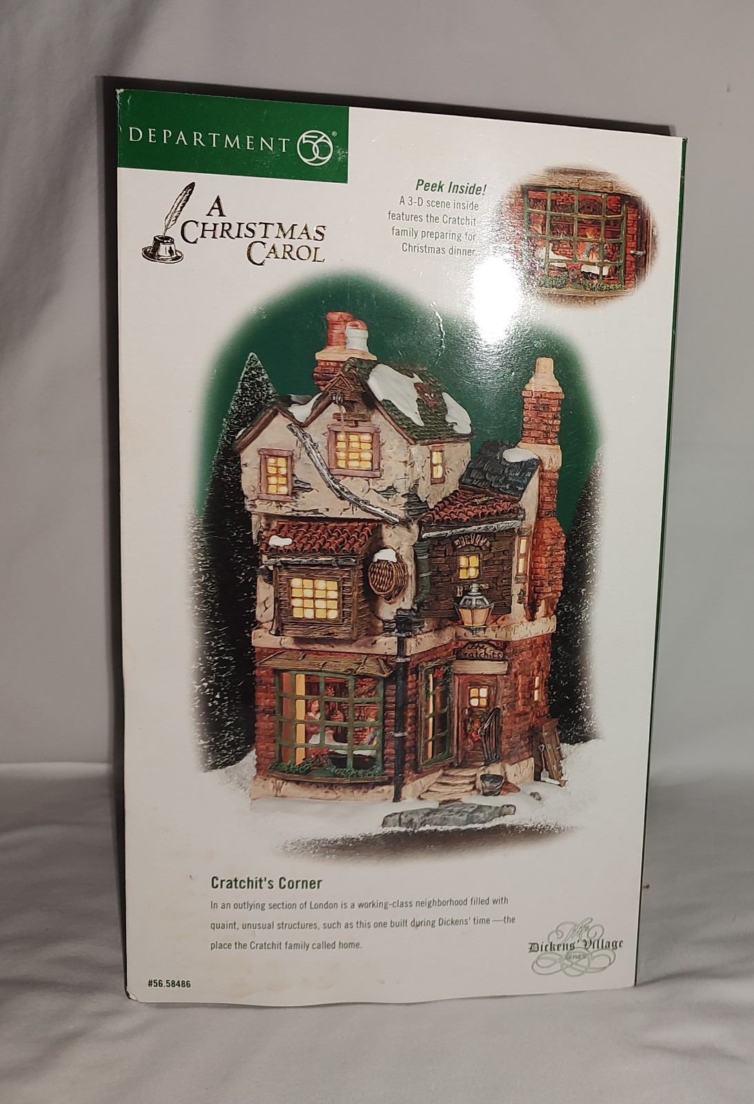 Dept 56 Dickens Village ‘Cratchit’s Corner’ A Christmas Carol 58486 2001