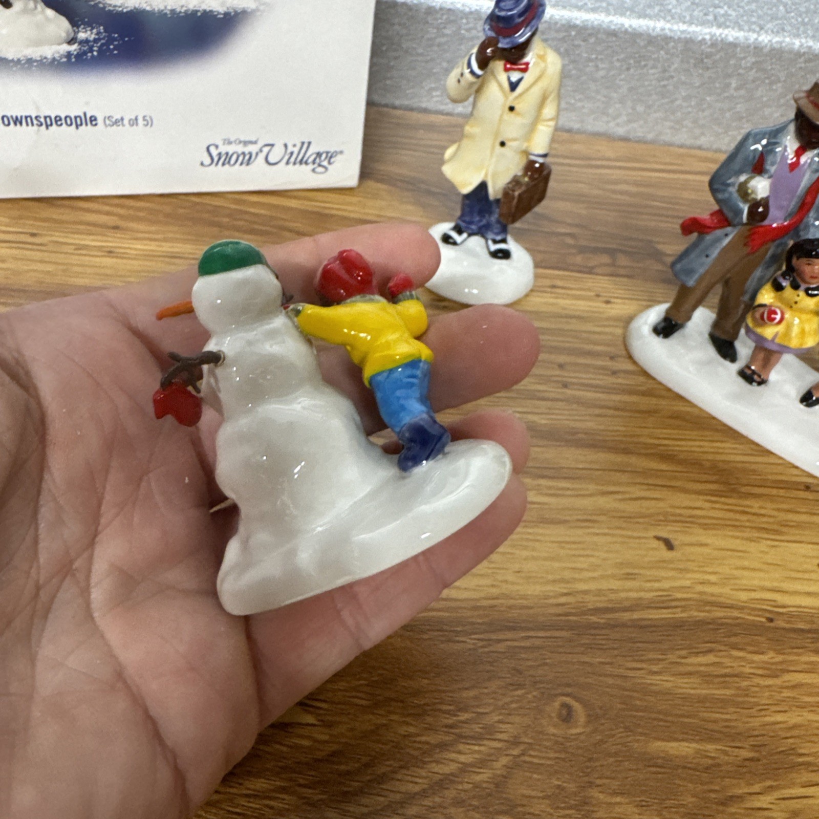 Dept 56 Snow Village Townspeople Set of 5 African American 56. 55252 Mint in Box