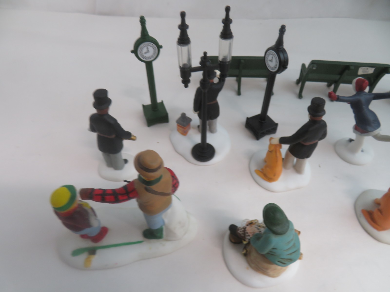 Lot of 12 Assorted Dept. 56 Christmas Village Figurines And 1 Lemax Figurine