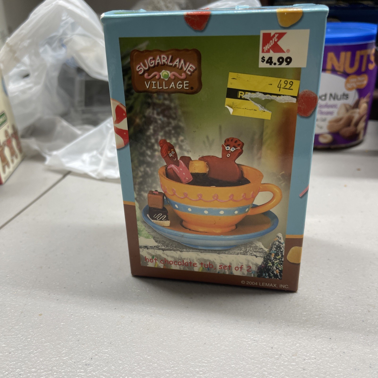 Lemax Sugarlane Village Christmas Gingerbread Hot Chocolate Tub 2004 Retired