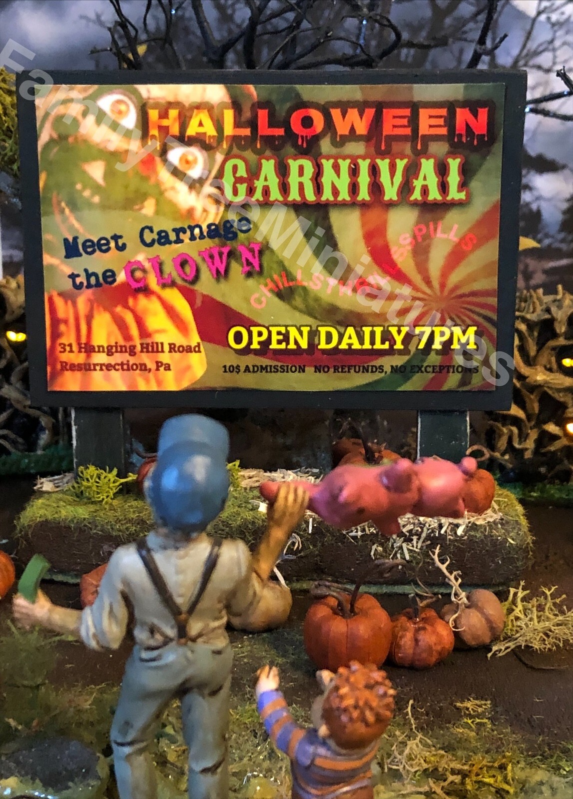 Department 56 Halloween SpookyTown Inspired Halloween Carnival Billboard 🤡