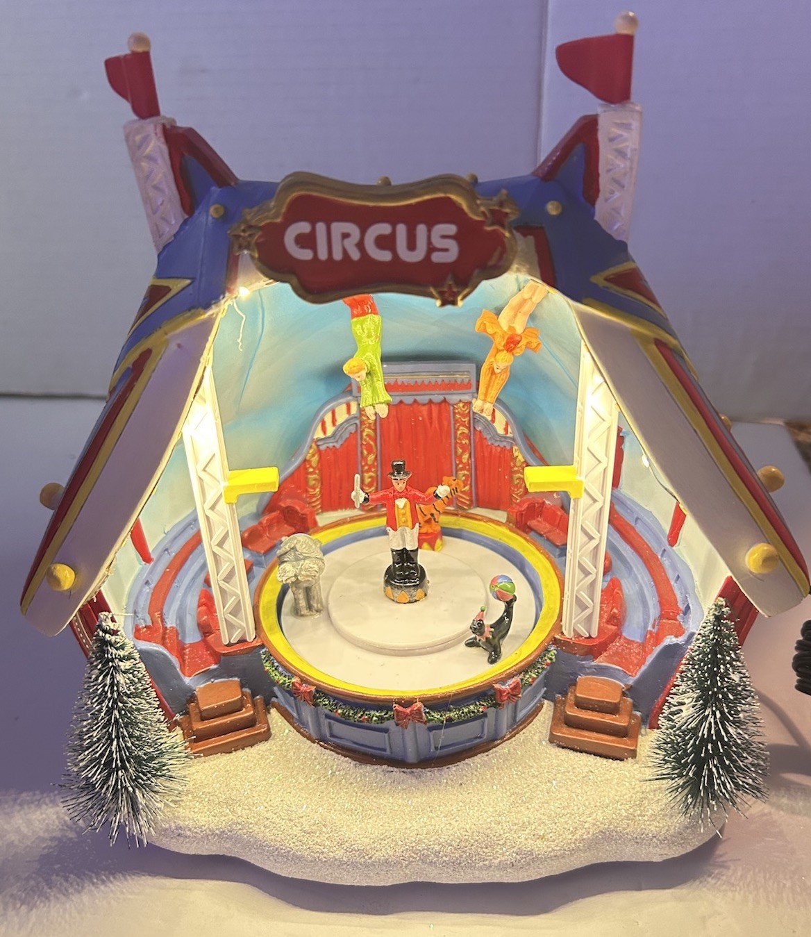 St Nicholas Square HOLIDAY CIRCUS Tent Music Motion LIGHTED HOUSE NEW 2025
