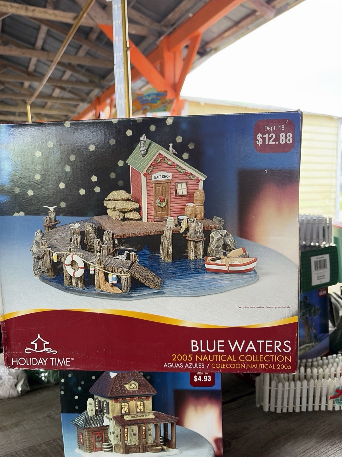 Holiday Time 2005 Blue Waters Bait Shop Nautical #P7459 COMPLETE