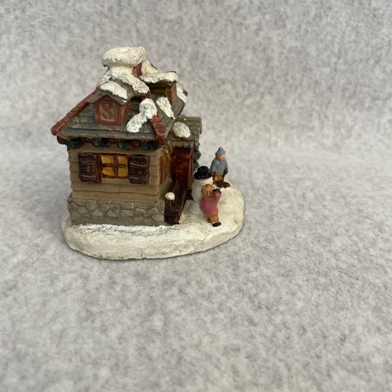 Winsor Collection Winter Christmas Village House Candy Shop Collectible 3″x3″