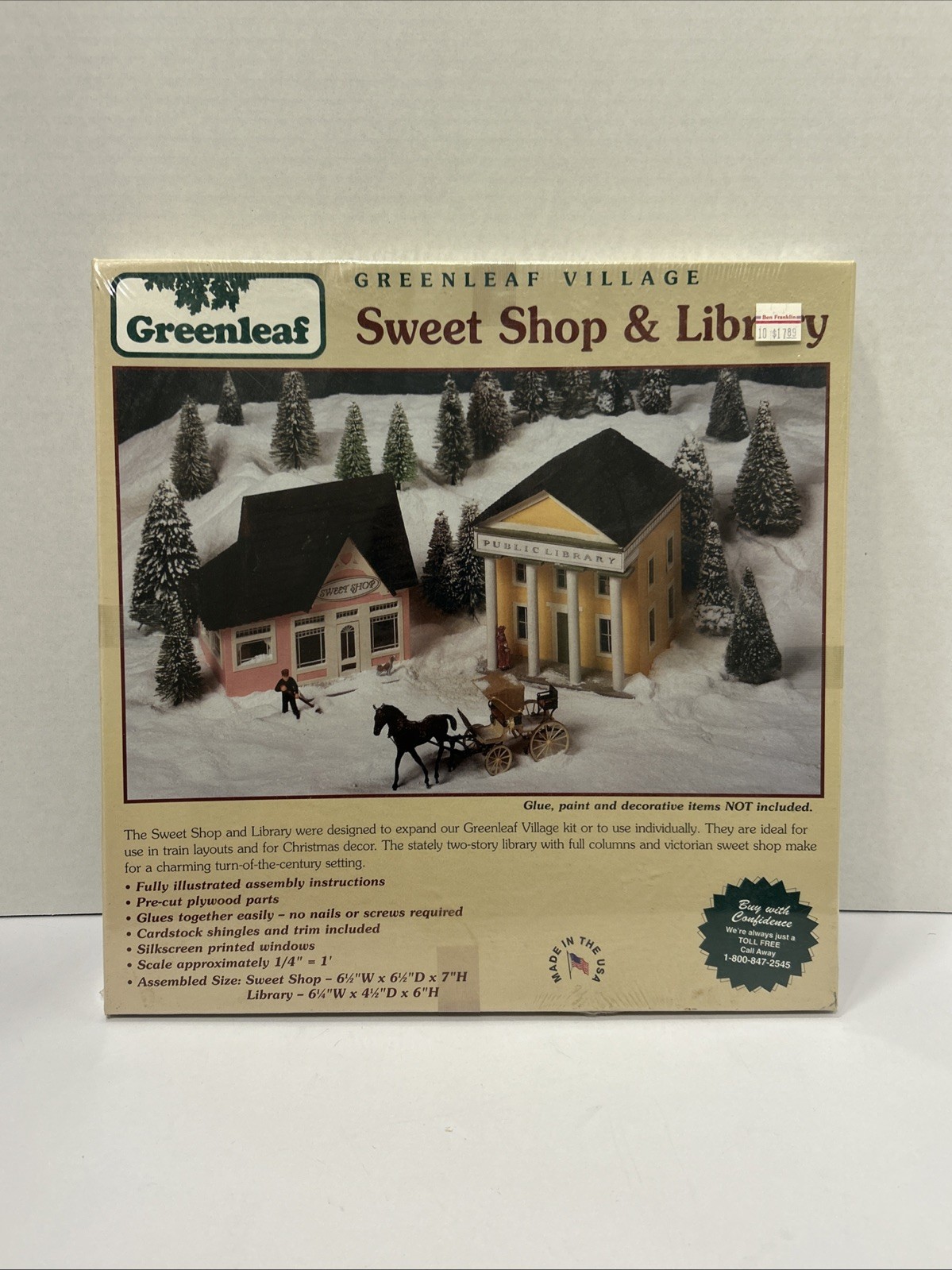 Greenleaf Village Sweet Shop & Library SEALED 1995