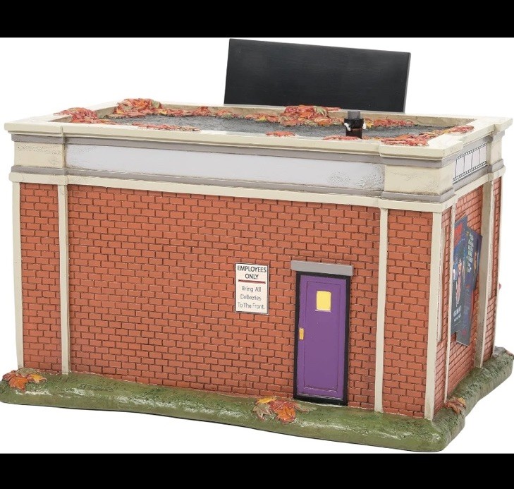 Department 56 Elvira Big Time Video Store Village House Building Boxed