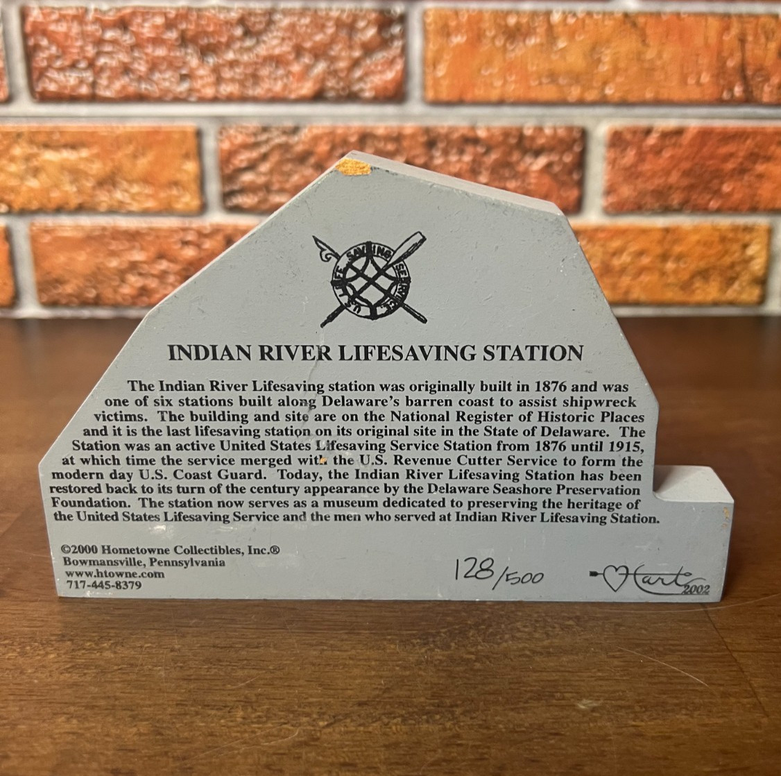 Hometown Collectibles 2000 – Indian River Lifesaving Station – Numbered 128/500