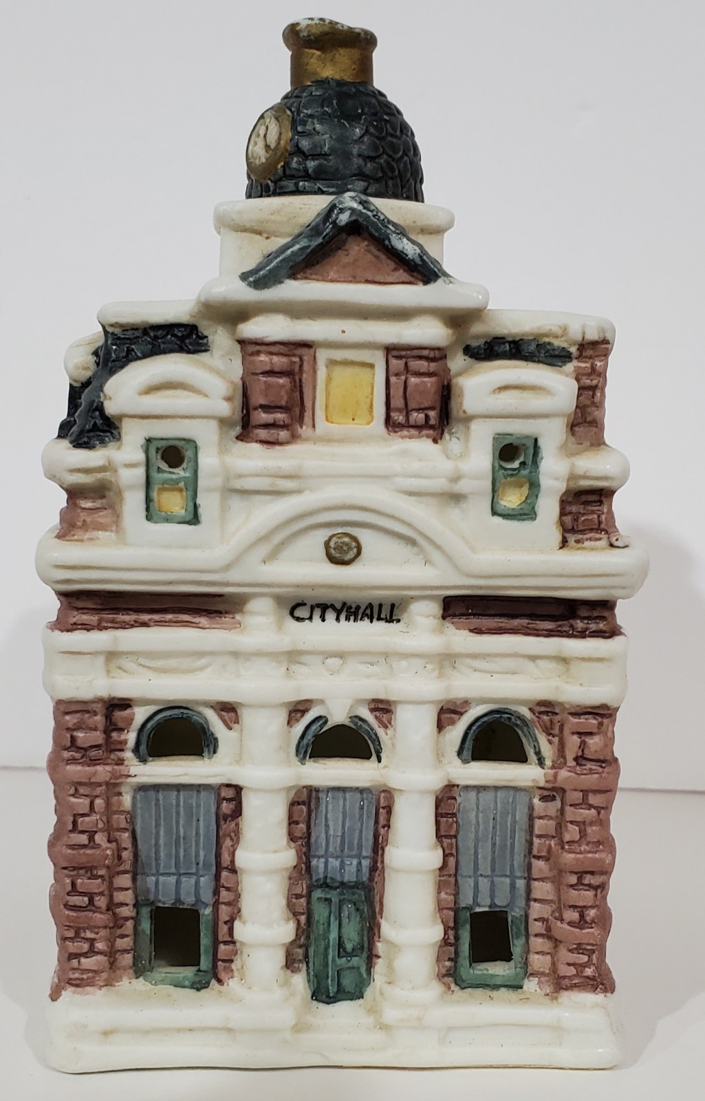 Santas Best Spirit of America CITY HALL small Christmas Village building 5″H