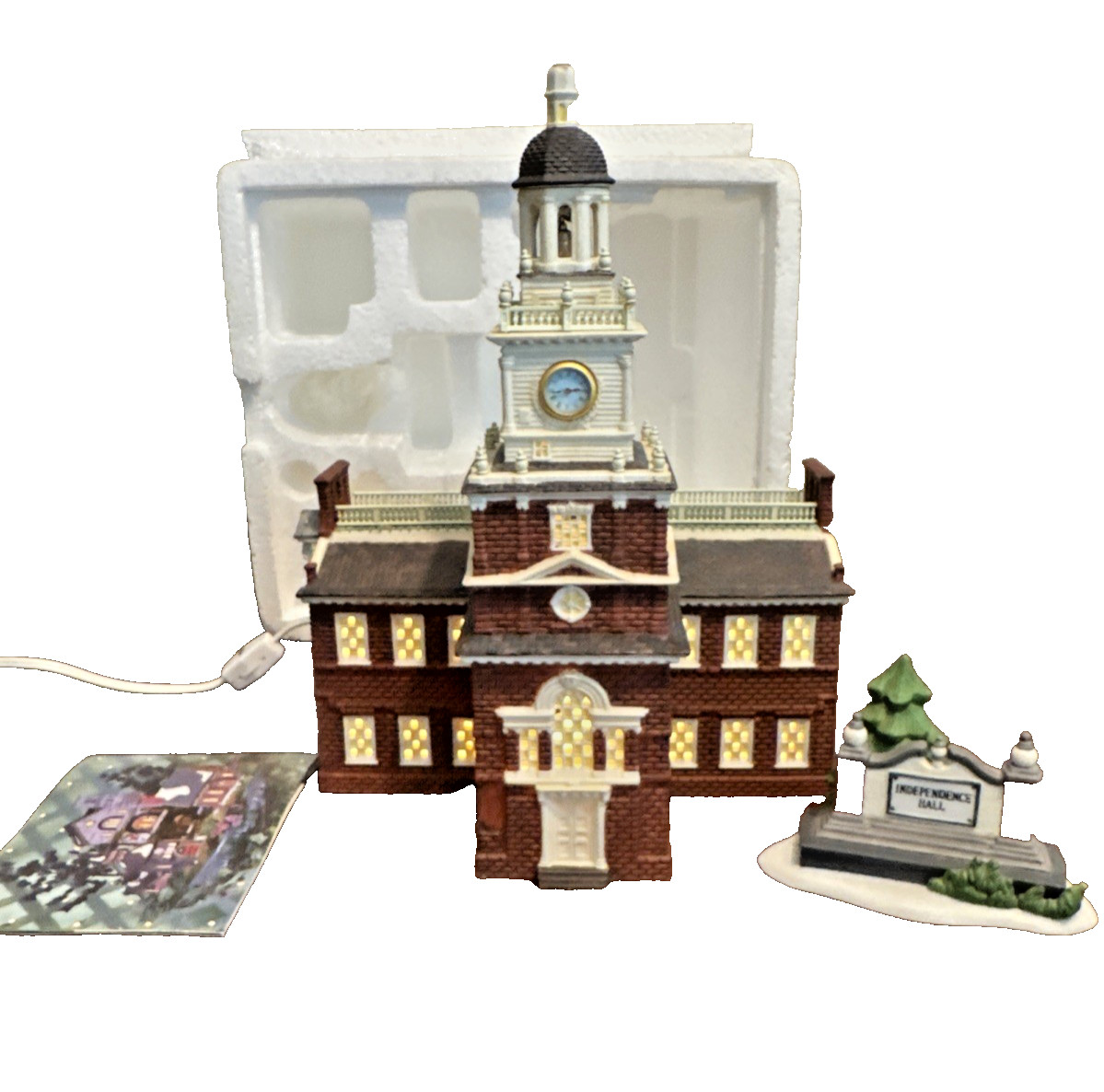 Department 56 Independence Hall Christmas Historic Landmark #55500 w Light & Box