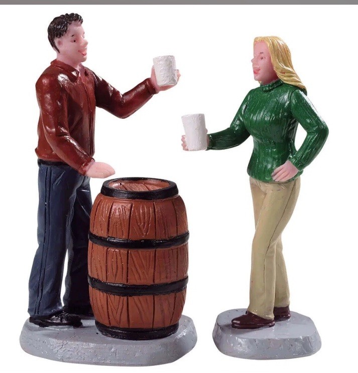 LEMAX BREWMAID And CHEERS Holiday Village Bar Figures