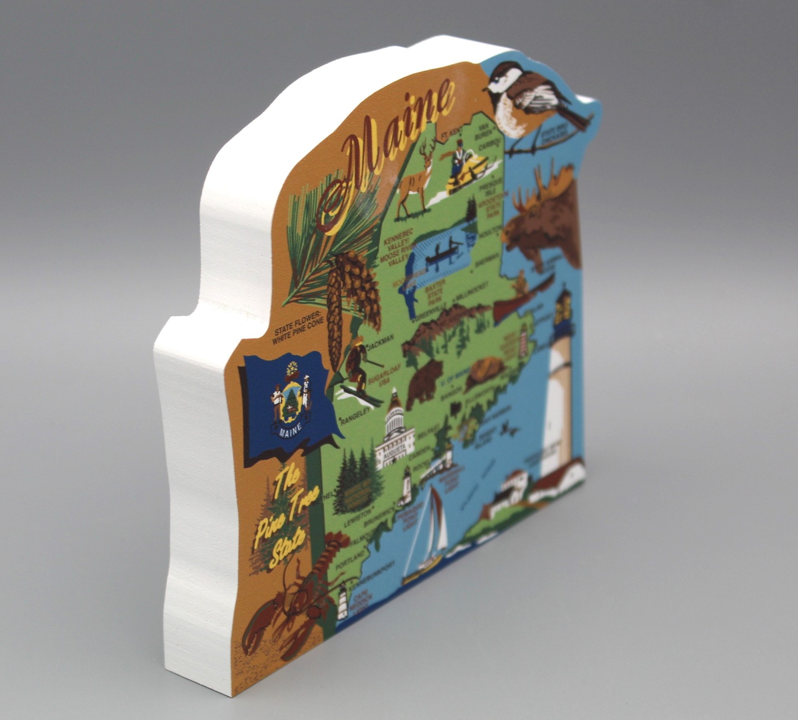 Cat’s Meow Village US MAP Maine Pine Tree State #RA667 NEW *SHIPPING DISCOUNTS*