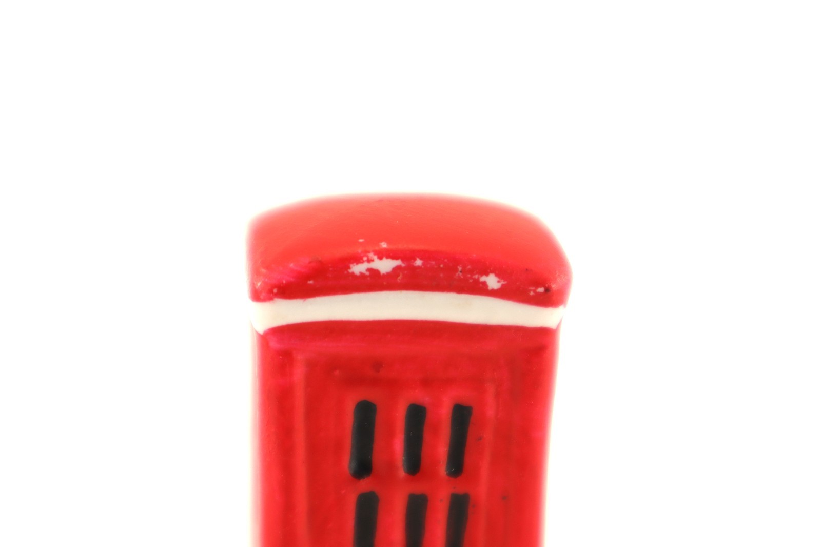 Red TELEPHONE BOOTH Accessory for your Christmas Village 2.5″ Porcelain Mini
