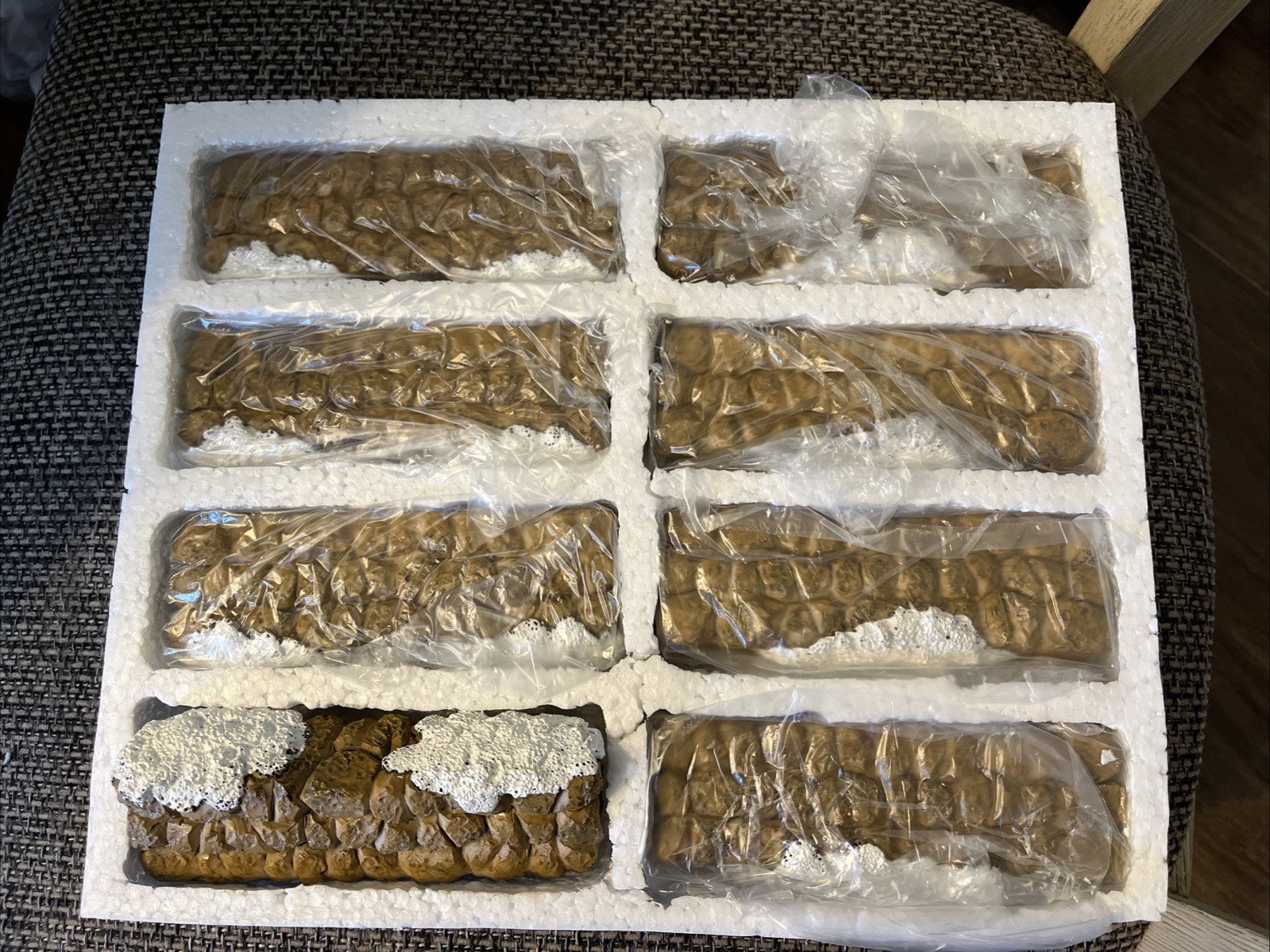 Village Accessories STONE WALLS (Set of 8) 5.5″ X 2″ Each NEW