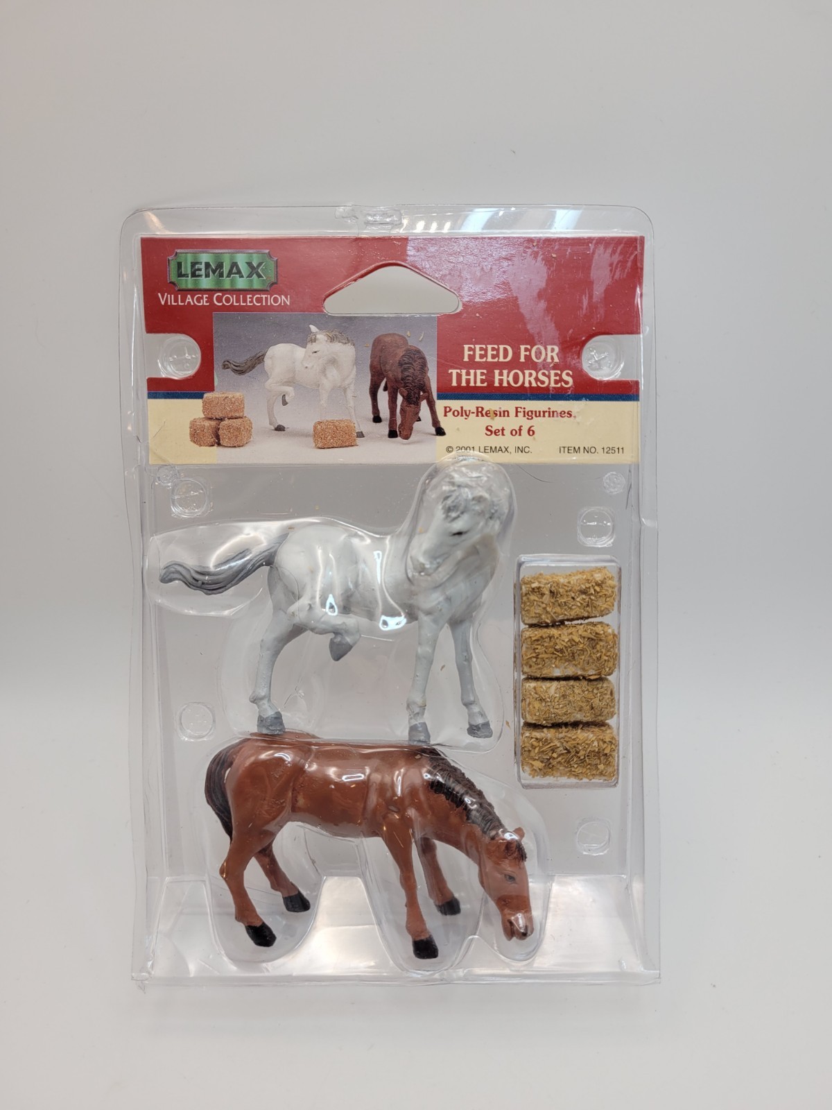 Lemax FEED FOR THE HORSES Poly-Resin Figurines Christmas Figure Set 2001 12511