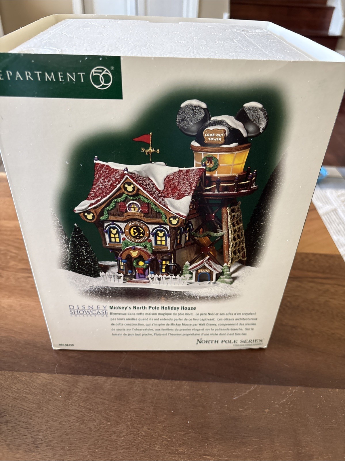 Dept 56 North Pole Series Disney Mickey’s Holiday House Playhouse Christmas READ