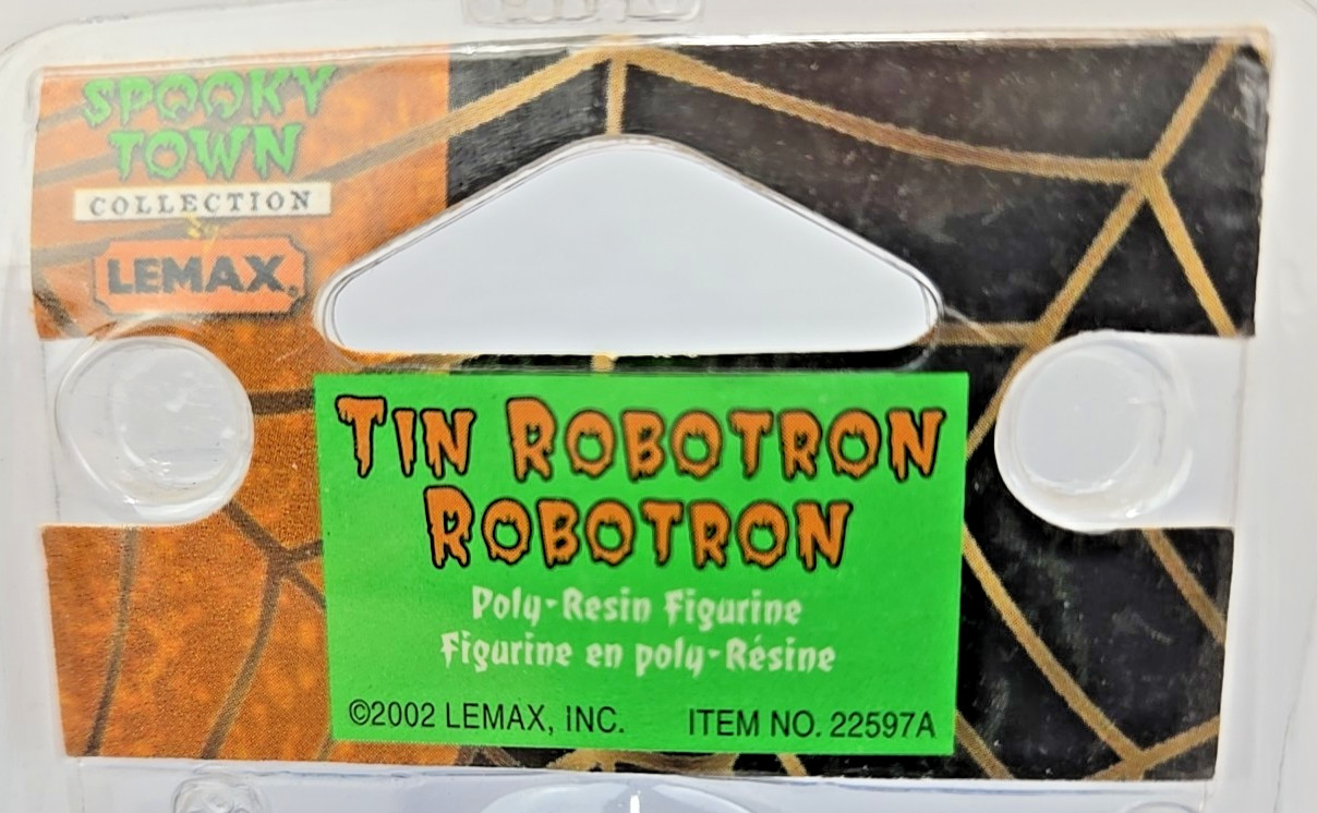 LEMAX Spooky Town Figurine TIN ROBOTRON ROBOTRON Retired 2002 #22597 NIB