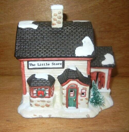 1993 SEASONAL SPECIALTIES LIGHTED HOUSE ‘THE LITTLE STORE’ CHRISTMAS VALLEY